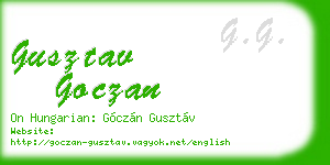gusztav goczan business card