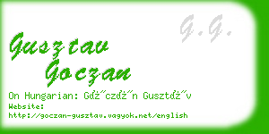 gusztav goczan business card